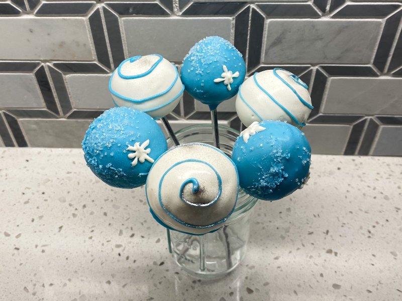 1 dozen Winter Theme Vanilla Cake Pops