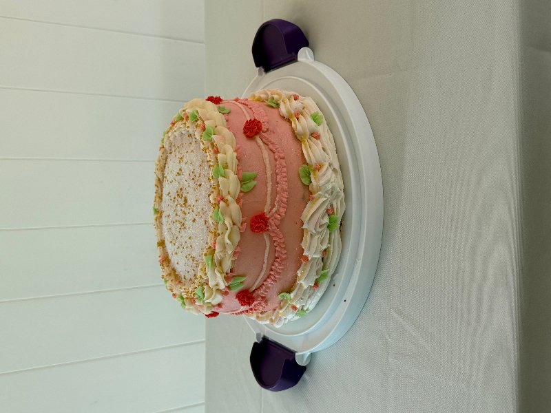 10” Vanilla with Raspberry and Buttercream