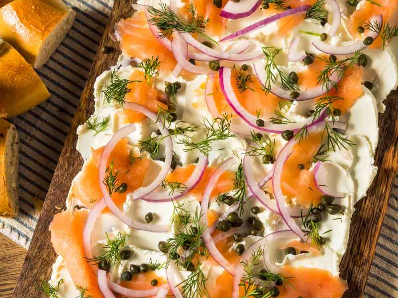 Salmon Bagel Brunch Board