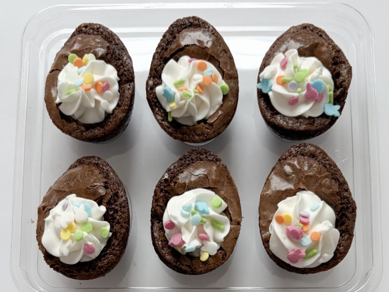 Six Pack Brownie "Deviled Eggs"
