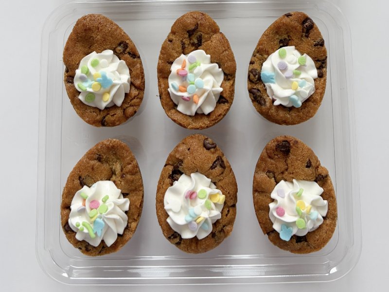 Six Pack Chocolate Chip Cookie "Deviled Eggs"