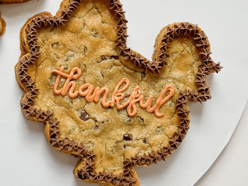Turkey-Shaped Cookie Cake