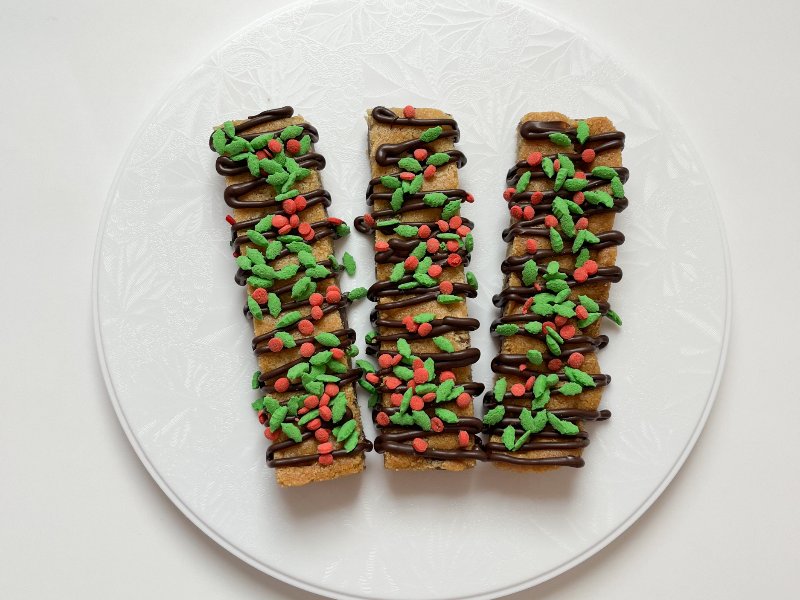 Ten Pack Holly Berry Cookie Sticks